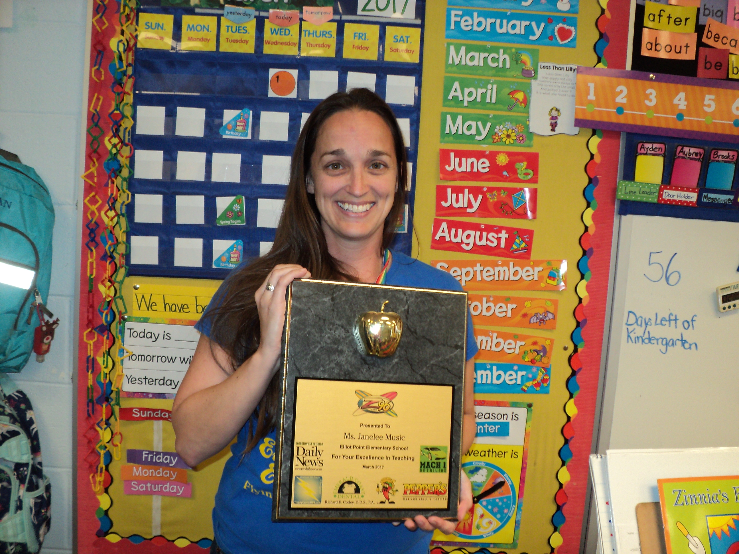 Z96 Teacher of the Month – March 2017 | WZNS-FM